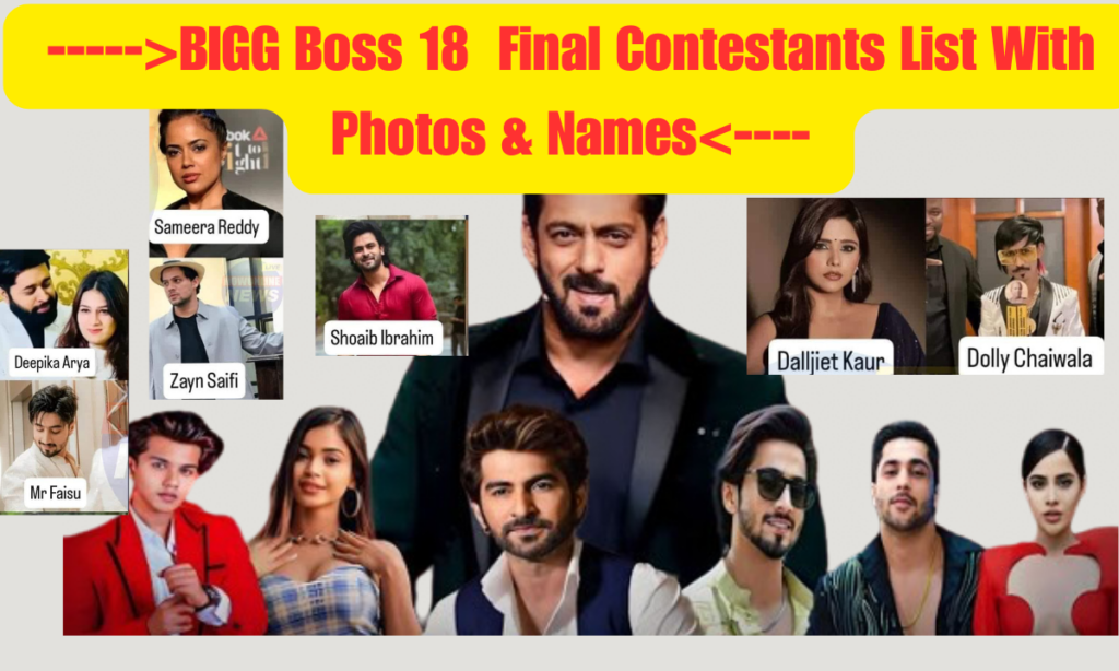 Bigg Boss 18 Contestants List
