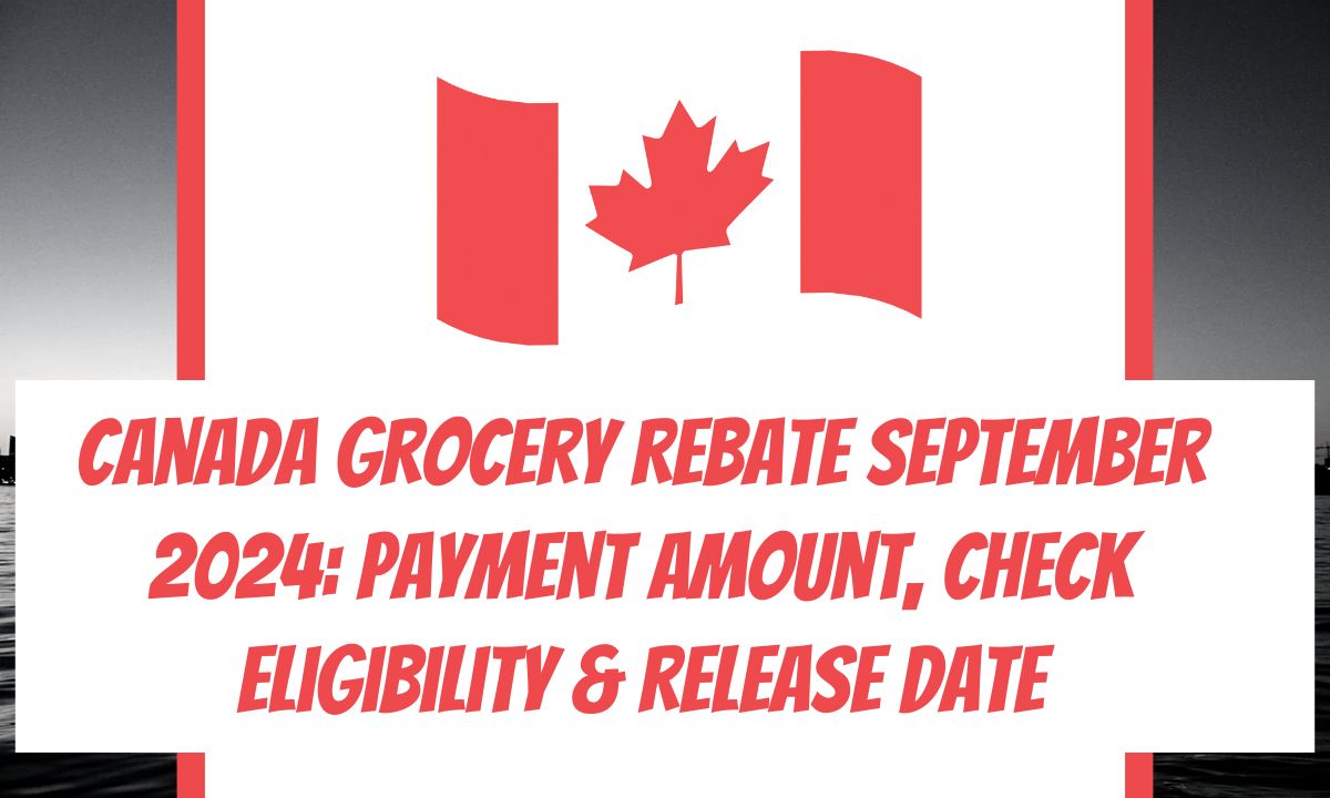 Canada Grocery Rebate September 2024: Payment Amount, Check Eligibility &Release Date