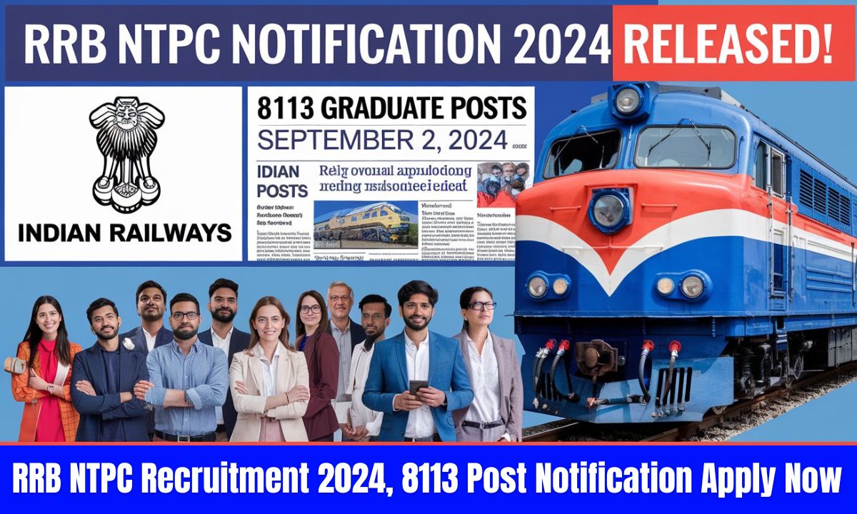 RRB NTPC Recruitment 2024, 8113 Post Notification Out, Apply Now @rrbapply.gov.in